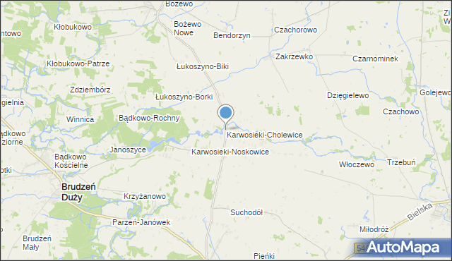 mapa Karwosieki-Cholewice, Karwosieki-Cholewice na mapie Targeo